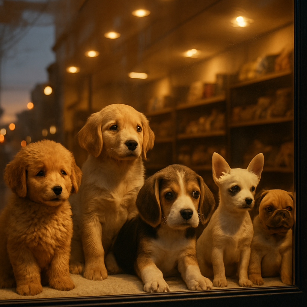 ペットショップの子犬たち(イメージ)